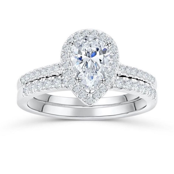 925 Sterling Silver Delicate Water Drop Stacking Ring - Picture 3 of 4